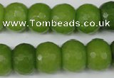 CCN171 15.5 inches 12*16mm faceted rondelle candy jade beads