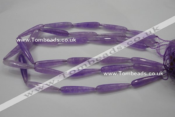 CCN1710 15.5 inches 8*40mm faceted teardrop candy jade beads wholesale