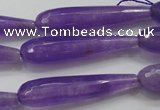 CCN1712 15.5 inches 9*40mm faceted teardrop candy jade beads wholesale