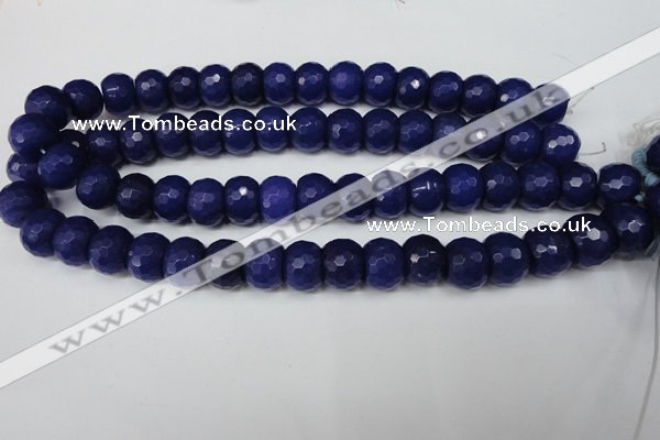 CCN173 15.5 inches 12*16mm faceted rondelle candy jade beads