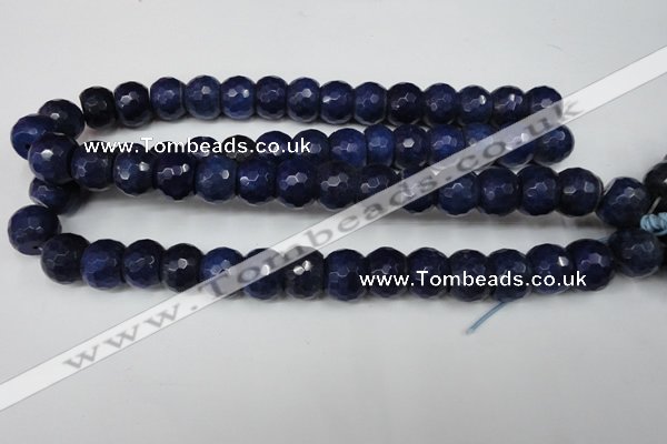 CCN174 15.5 inches 12*16mm faceted rondelle candy jade beads