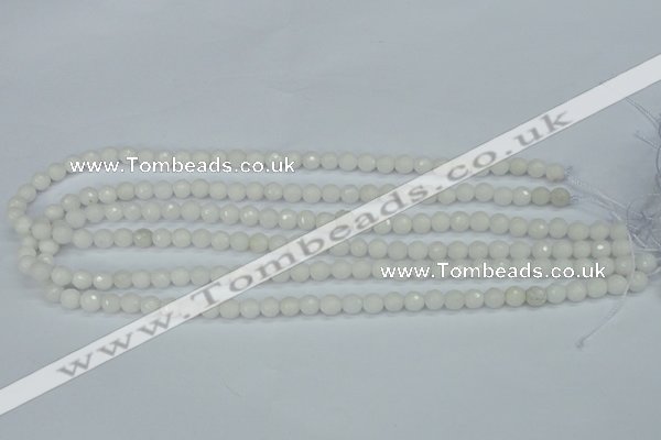 CCN1801 15 inches 6mm faceted round candy jade beads wholesale