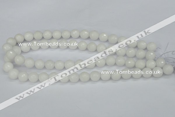 CCN1804 15 inches 12mm faceted round candy jade beads wholesale