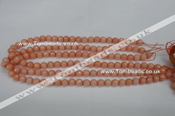 CCN1812 15 inches 8mm faceted round candy jade beads wholesale