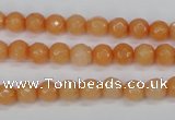 CCN1821 15 inches 6mm faceted round candy jade beads wholesale