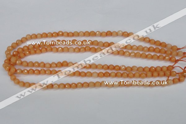 CCN1821 15 inches 6mm faceted round candy jade beads wholesale