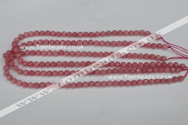 CCN1830 15 inches 4mm faceted round candy jade beads wholesale