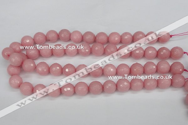 CCN1835 15 inches 14mm faceted round candy jade beads wholesale