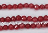 CCN1840 15 inches 4mm faceted round candy jade beads wholesale