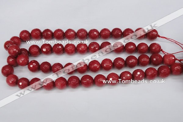 CCN1845 15 inches 14mm faceted round candy jade beads wholesale