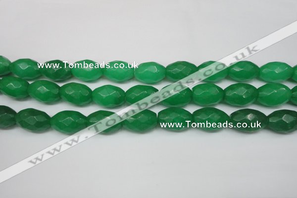 CCN186 15.5 inches 13*18mm faceted rice candy jade beads