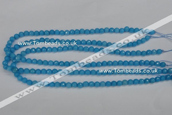 CCN1870 15 inches 4mm faceted round candy jade beads wholesale