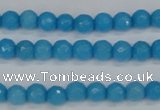 CCN1871 15 inches 6mm faceted round candy jade beads wholesale