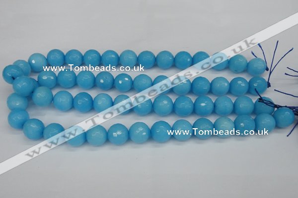 CCN1875 15 inches 14mm faceted round candy jade beads wholesale