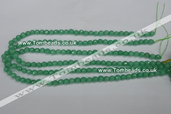 CCN1880 15 inches 4mm faceted round candy jade beads wholesale