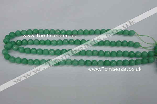 CCN1882 15 inches 8mm faceted round candy jade beads wholesale