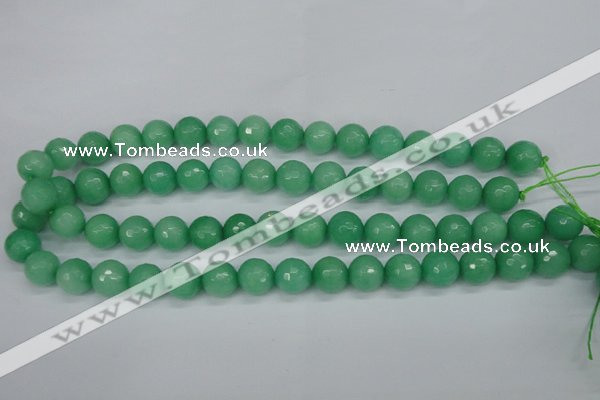 CCN1884 15 inches 12mm faceted round candy jade beads wholesale