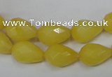 CCN190 15.5 inches 10*14mm faceted teardrop candy jade beads