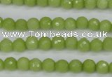 CCN1900 15 inches 4mm faceted round candy jade beads wholesale