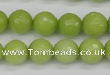 CCN1904 15 inches 12mm faceted round candy jade beads wholesale