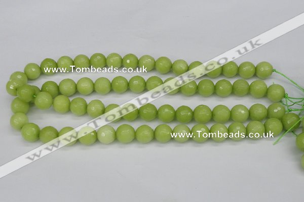 CCN1904 15 inches 12mm faceted round candy jade beads wholesale