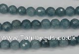 CCN1911 15 inches 6mm faceted round candy jade beads wholesale