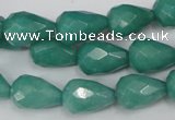 CCN193 15.5 inches 10*14mm faceted teardrop candy jade beads