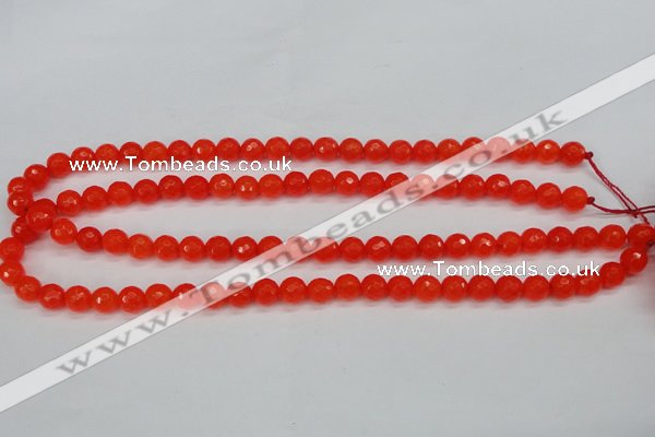 CCN1951 15 inches 6mm faceted round candy jade beads wholesale