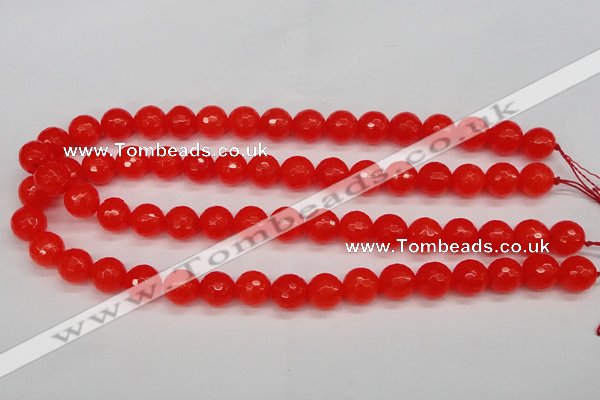 CCN1954 15 inches 12mm faceted round candy jade beads wholesale