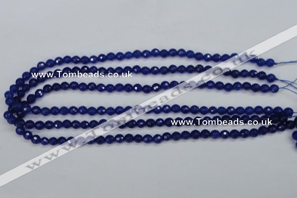 CCN1961 15 inches 6mm faceted round candy jade beads wholesale
