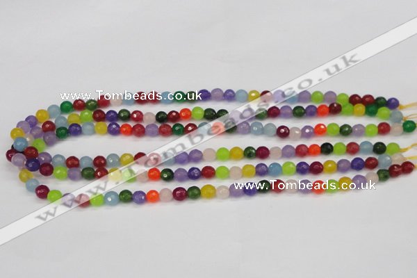 CCN1982 15 inches 8mm faceted round candy jade beads wholesale