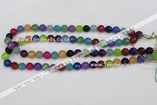 CCN1983 15 inches 10mm faceted round candy jade beads wholesale