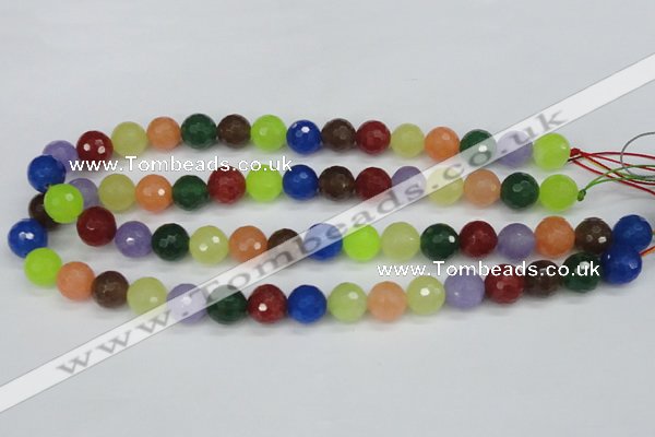 CCN1984 15 inches 12mm faceted round candy jade beads wholesale