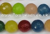 CCN1985 15 inches 14mm faceted round candy jade beads wholesale