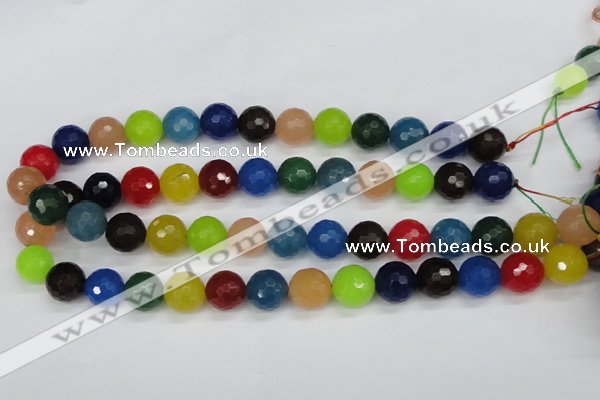 CCN1985 15 inches 14mm faceted round candy jade beads wholesale