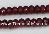 CCN1991 15 inches 6*10mm faceted rondelle candy jade beads wholesale