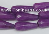 CCN200 15.5 inches 9*22mm faceted teardrop candy jade beads