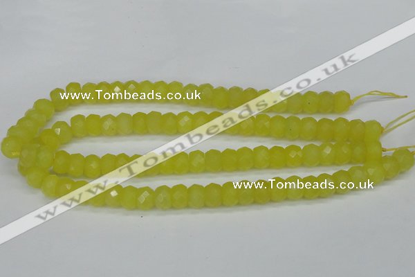 CCN2006 15 inches 8*12mm faceted rondelle candy jade beads wholesale