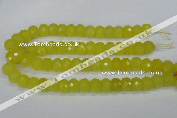 CCN2008 15 inches 12*16mm faceted rondelle candy jade beads wholesale