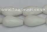 CCN201 15.5 inches 12*22mm faceted teardrop candy jade beads