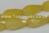 CCN202 15.5 inches 12*22mm faceted teardrop candy jade beads