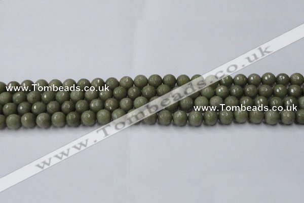 CCN2023 15 inches 6mm faceted round candy jade beads wholesale