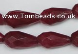 CCN203 15.5 inches 12*22mm faceted teardrop candy jade beads