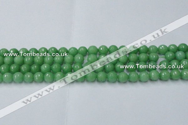 CCN2032 15 inches 10mm faceted round candy jade beads wholesale