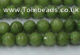 CCN2037 15 inches 6mm faceted round candy jade beads wholesale