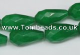 CCN204 15.5 inches 12*22mm faceted teardrop candy jade beads