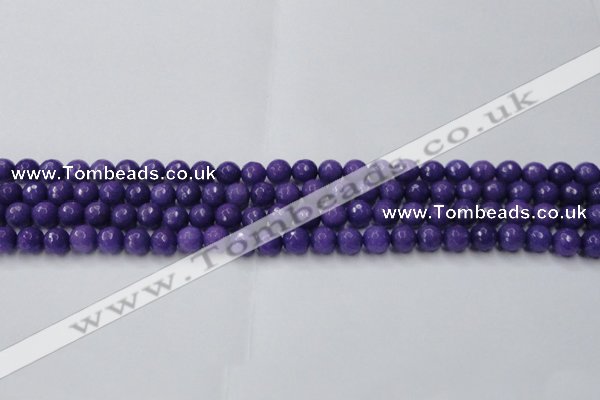 CCN2058 15 inches 6mm faceted round candy jade beads wholesale