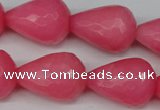 CCN208 15.5 inches 18*25mm faceted teardrop candy jade beads