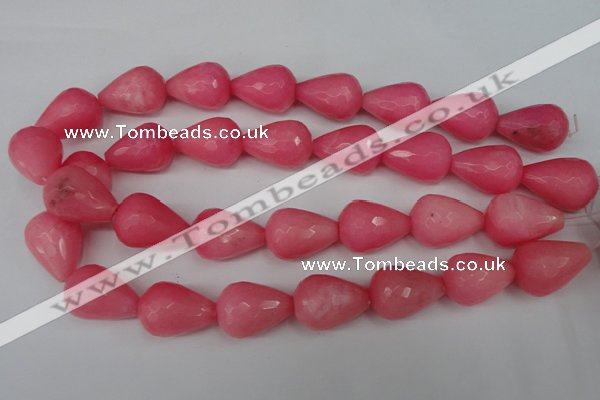 CCN208 15.5 inches 18*25mm faceted teardrop candy jade beads