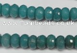 CCN2102 15.5 inches 6*10mm faceted rondelle candy jade beads